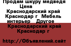 Продам шкуру медведя › Цена ­ 30 000 - Краснодарский край, Краснодар г. Мебель, интерьер » Другое   . Краснодарский край,Краснодар г.